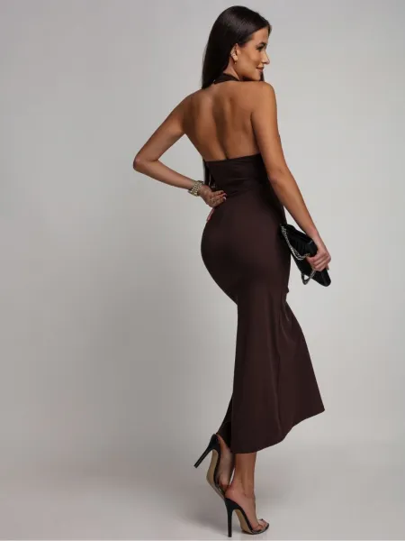 ASPERISSIA Dámske šaty LANNI Farba: Hnedá, Konfekčná veľkosť: ONESIZE