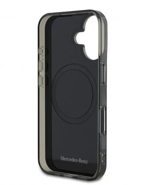 Mercedes TPU kryt s MagSafe pre Apple iPhone 16, Mercedes, Čierny