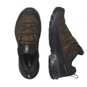 Pánska nízka turistická celokožená obuv SALOMON X Ultra 360 LTR GTX M dark earth delicioso sharkskin