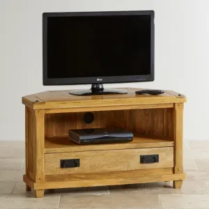 indickynabytok.sk - TV stolík rohový Devi 110x60x50 indický masív mango