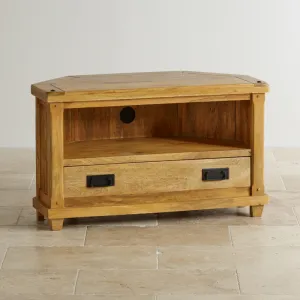 indickynabytok.sk - TV stolík rohový Devi 110x60x50 indický masív mango