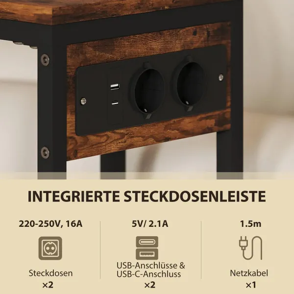 HOMCOM Odkládací stolek se zásuvkami