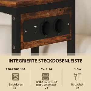 HOMCOM Odkládací stolek se zásuvkami