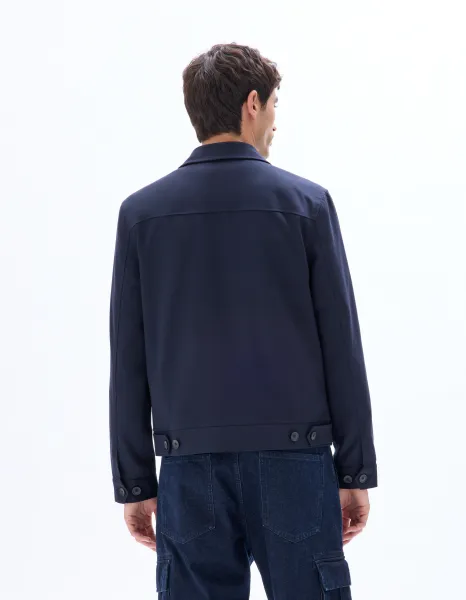 Tmavomodrá unisex bunda
