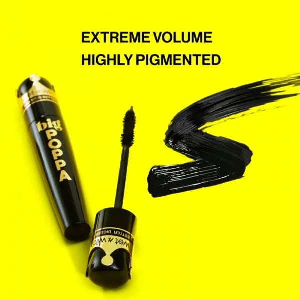 Wet n Wild Big Poppa riasenka pre extrémny objem a intenzívnu čiernu farbu odtieň Blackest Black 10 ml