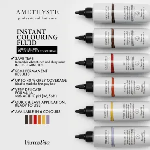 FarmaVita Amethyste Instant Colouring Fluid farbiaca maska pro světle blond až středně hnědé vlasy odtieň Warm Brown 250 ml