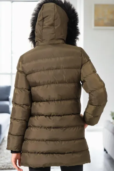 Z9763 DEWBERRY WOMEN'S COAT-KHAKI