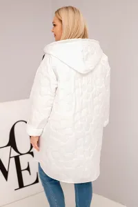 Kesi Włoski dámska Plus Size prešívaná bunda s kapucňou