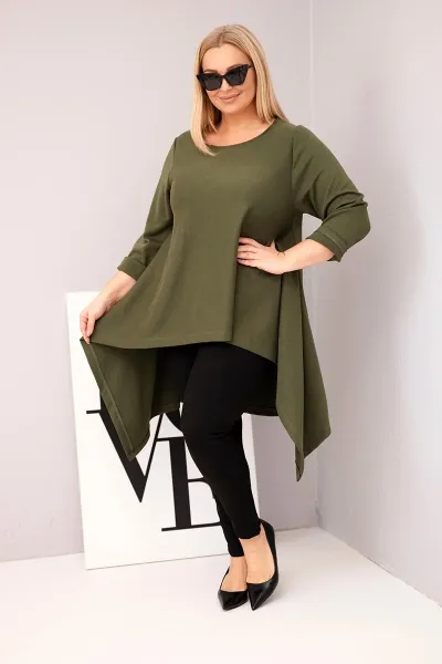 Plus size tunika s asymetrickým strihom