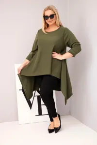 Plus size tunika s asymetrickým strihom