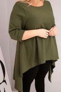 Plus size tunika s asymetrickým strihom