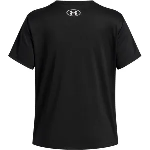 Under Armour TECH VARSITY GRAPHIC Dievčenské športové tričko, čierna, veľkosť M