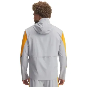 Under Armour VELOCITI STORM HOODED Pánska bunda na behanie, sivá, veľkosť