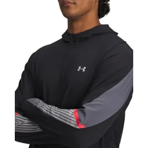 Under Armour VELOCITI STORM HOODED Pánska bunda na behanie, čierna, veľkosť