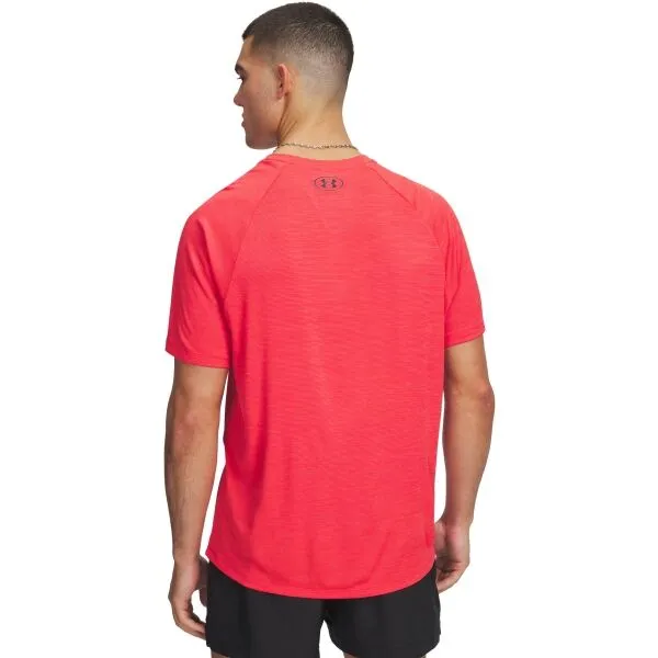 Under Armour TECH TEXTURED Pánske tričko, červená, veľkosť M