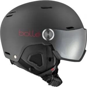 Lyžiarska prilba so štítom BOLLE Might Visor-Titanium Red Matte - Brown Gun Cat 2