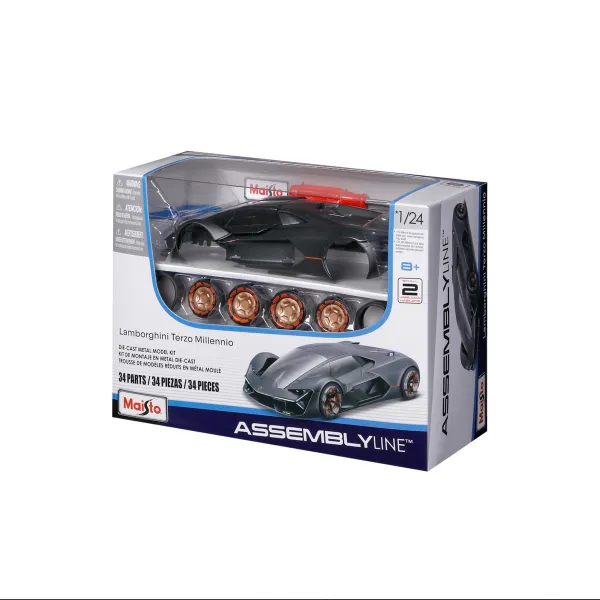 Maisto Assembly line Lamborghini Terzo Millennio metal sivá 1 : 24