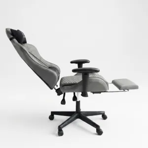 JAKS Herná stolička šedá eko koža EvoChair