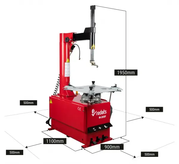 REDATS M-205F – poloautomatická prezúvačka pneumatík 230 V