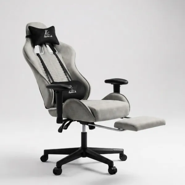 JAKS Herná stolička šedá látka EvoChair