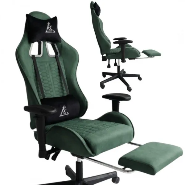 JAKS Herná stolička zelená látka EvoChair