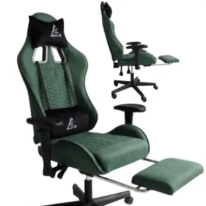 JAKS Herná stolička zelená látka EvoChair