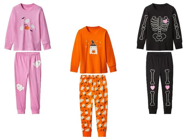 lupilu® Dievčenské pyžamo s halloweenskym motívom