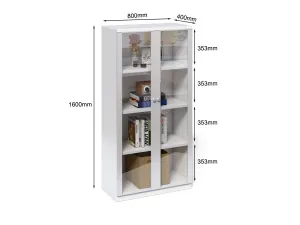 Kancelárska knižnica Houseland Prime Core 01 80 cm biela
