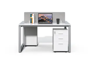 Kancelárska zostava 2 osoby Houseland Prime Max 01 140 cm biela