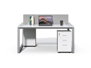 Kancelárska zostava 2 osoby Houseland Prime Max 01 160 cm biela