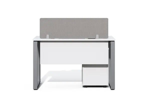 Kancelársky stôl s kontajnerom Houseland Prime Max 01 120 cm biely