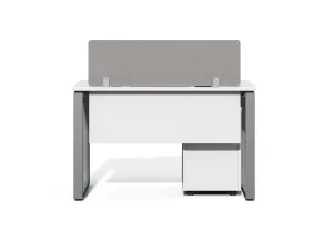 Kancelársky stôl s kontajnerom Houseland Prime Max 01 120 cm biely