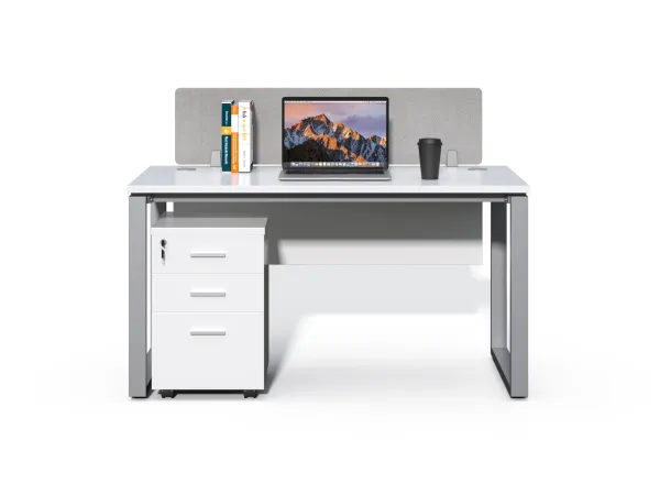 Kancelársky stôl s kontajnerom Houseland Prime Max 01 140 cm biely