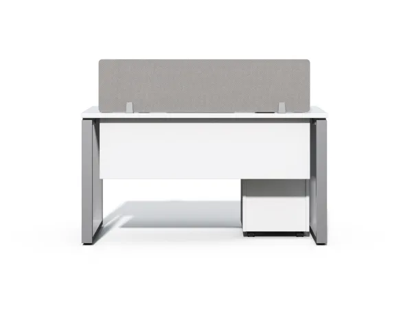 Kancelársky stôl s kontajnerom Houseland Prime Max 01 140 cm biely