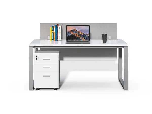 Kancelársky stôl s kontajnerom Houseland Prime Max 01 160 cm biely