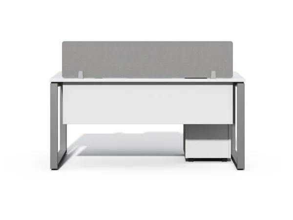 Kancelársky stôl s kontajnerom Houseland Prime Max 01 160 cm biely
