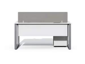 Kancelársky stôl s kontajnerom Houseland Prime Max 01 160 cm biely