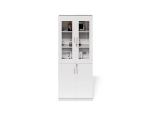 Vysoká kancelárska skriňa Houseland Prime Neo 02 80 cm biela