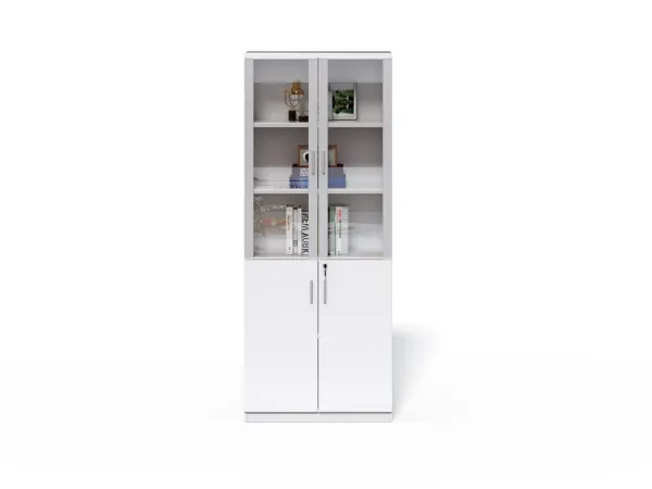 Vysoká kancelárska skriňa Houseland Prime Neo 04 80 cm biela