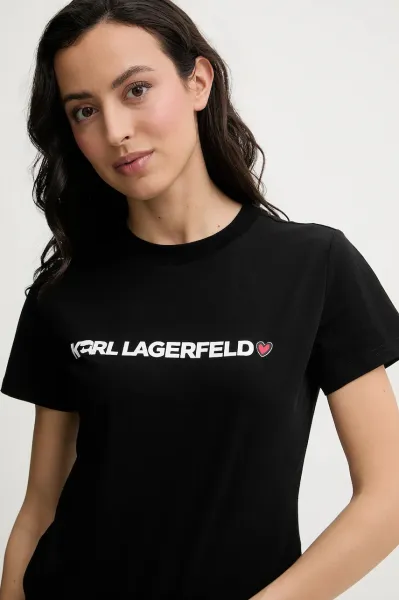 Pyžamo Karl Lagerfeld Ikon Rhinestone Pj Set Black