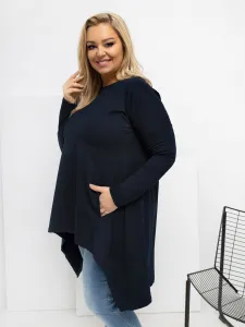 Plus size tunika v námorníckej modrej