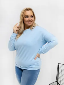 Plus size svetlomodrá mikina