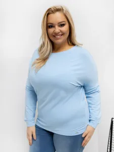 Plus size svetlomodrá mikina