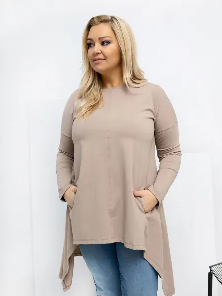 Asymetrická plus size tunika