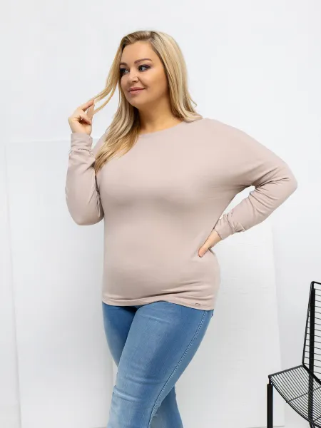 Plus size béžová blúzka