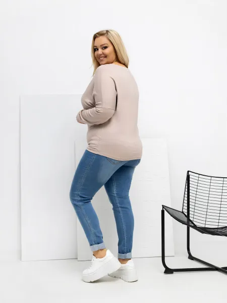 Plus size béžová blúzka