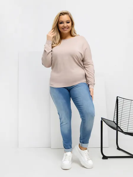 Plus size béžová blúzka