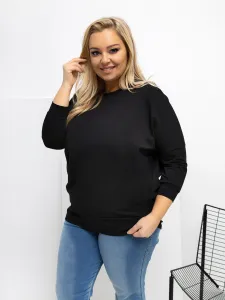 Čierna plus size blúzka