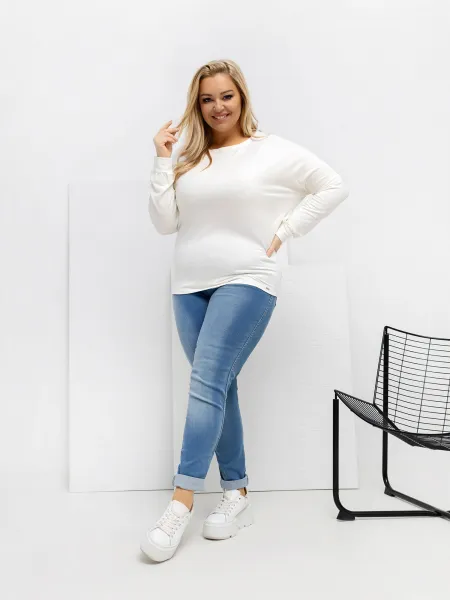 Plus size blúzka ecru