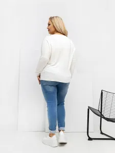 Plus size blúzka ecru